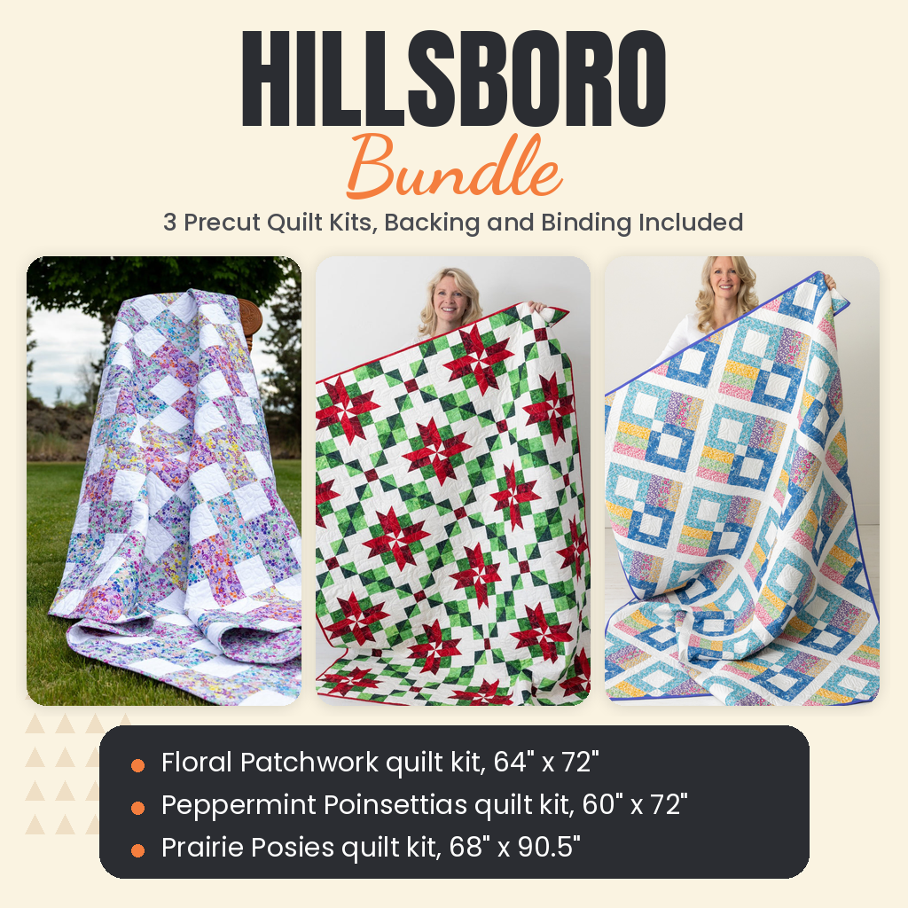 Hillsboro Bundle - Floral Patchwork, Peppermint Poinsettias and Prairie Posies quilts - photo 1 of 19 - The Fabric Hut