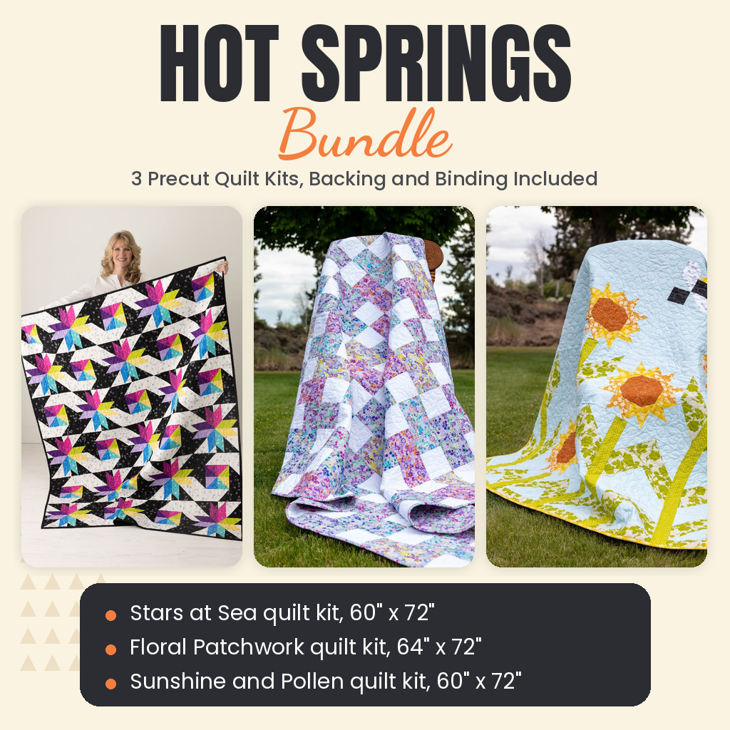 Hot Springs Bundle - Stars at Sea, Floral Patchwork and Sunshine and Pollen quilts - photo 1 of 19 - The Fabric Hut