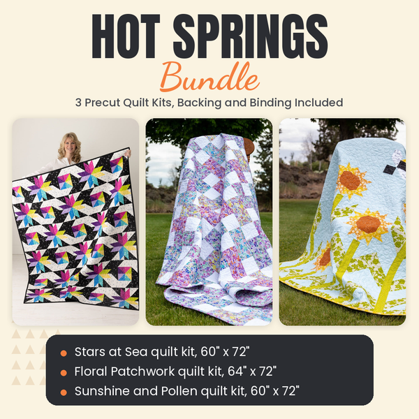 Hot Springs Bundle - Stars at Sea, Floral Patchwork and Sunshine and Pollen quilts - photo 1 of 19 - The Fabric Hut