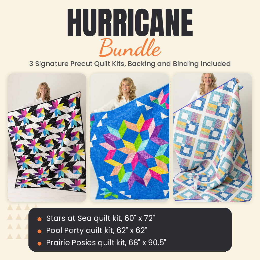 Hurricane Bundle - Stars at Sea, Pool Party and Prairie Posies quilts - photo 1 of 19 - The Fabric Hut