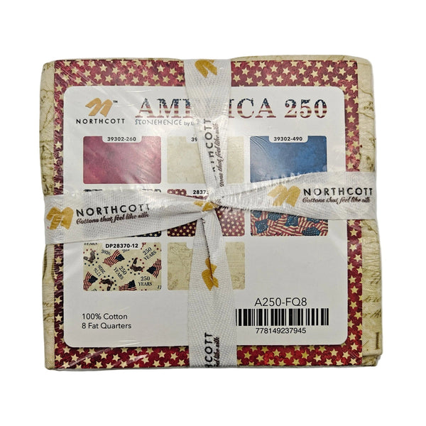 America 250 Bundle - America 250 fat quarter bundle, 8 fat quarters, 100% cotton - The Fabric Hut