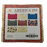 America 250 Bundle - fat quarter bundle label showing the 8 America 250 prints - The Fabric Hut