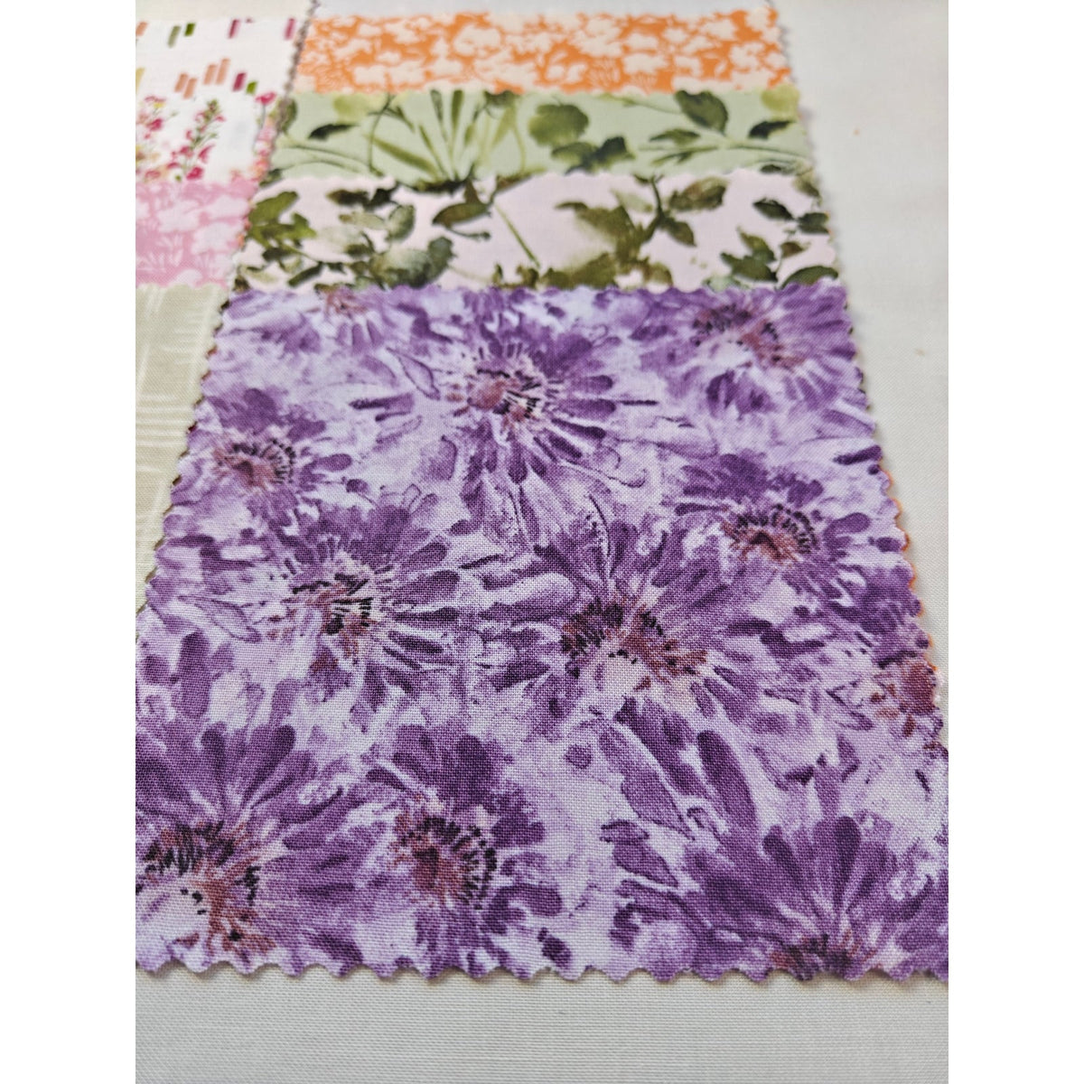 Meadowlands charm pack, 56 precut 5 inch squares from the Flourish collection by FIGO Fabrics