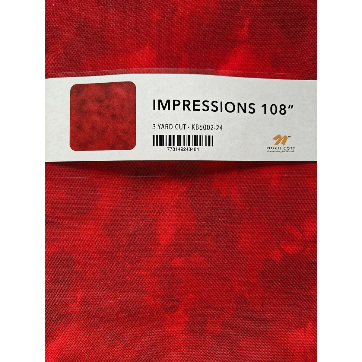 Northcott Impressions 108" Wide Backing 3 Yard Cut, Red