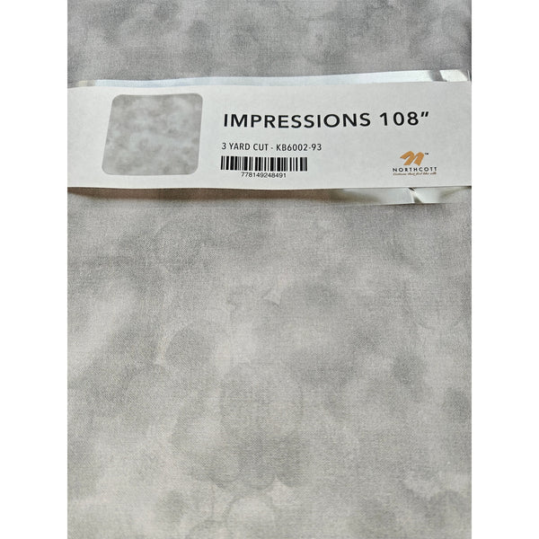 Northcott Impressions 108" Wide Backing 3 Yard Cut, Gray