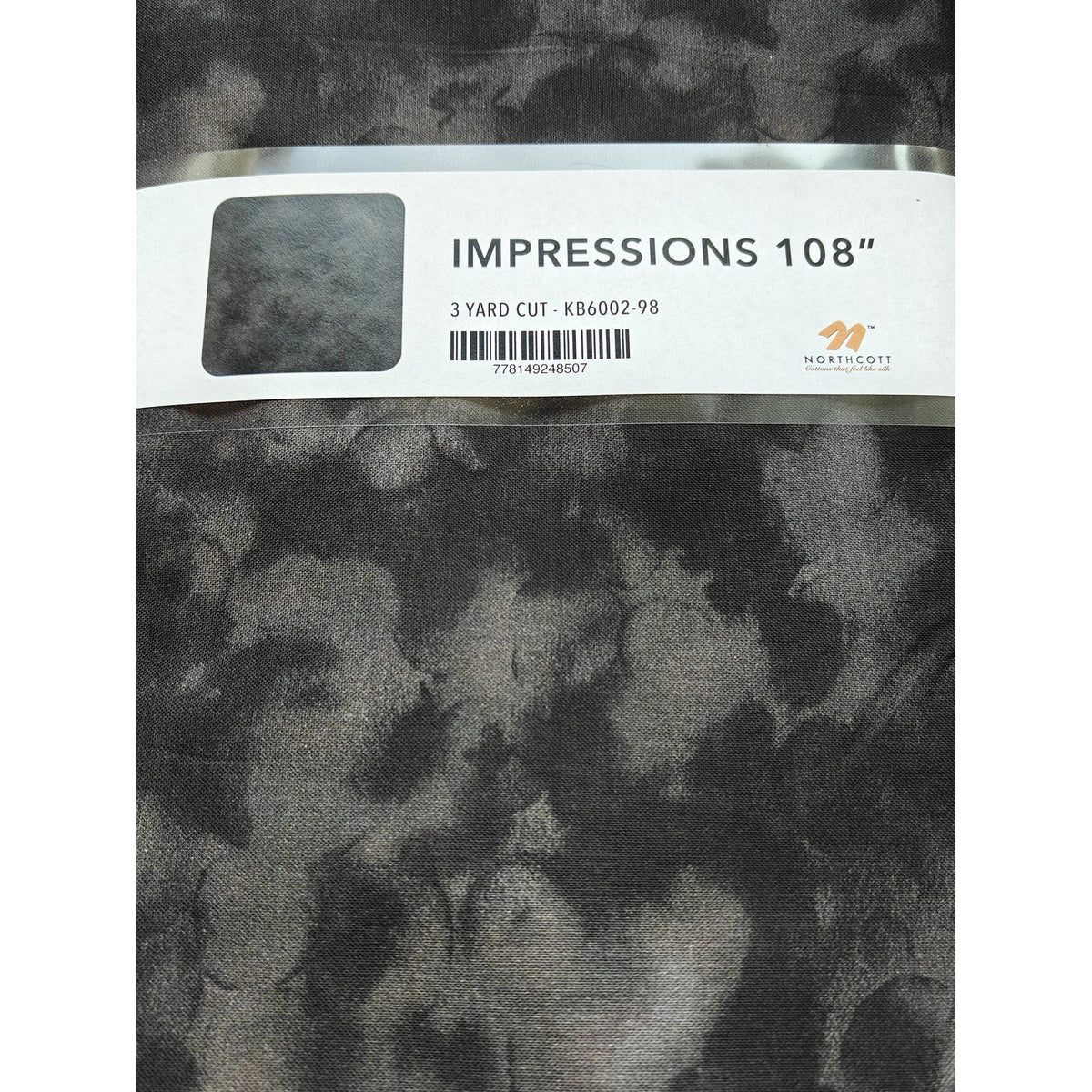 Northcott Impressions 108" Wide Backing 3 Yard Cut, Black