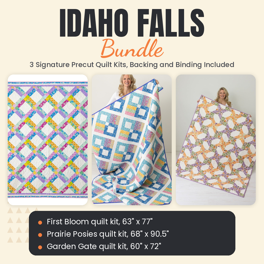 Idaho Falls Bundle - First Bloom, Prairie Posies and Garden Gate quilts - photo 1 of 19 - The Fabric Hut