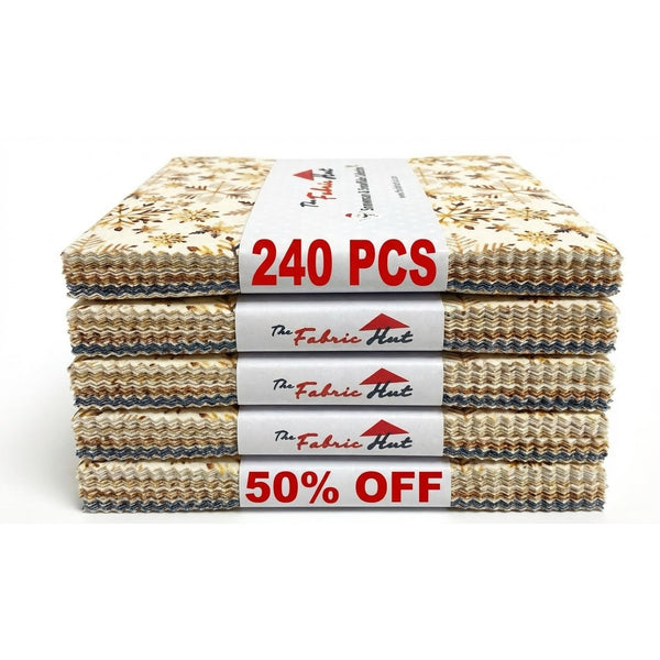 Charm-pack 240pcs - Snowman & Snowflake Collection