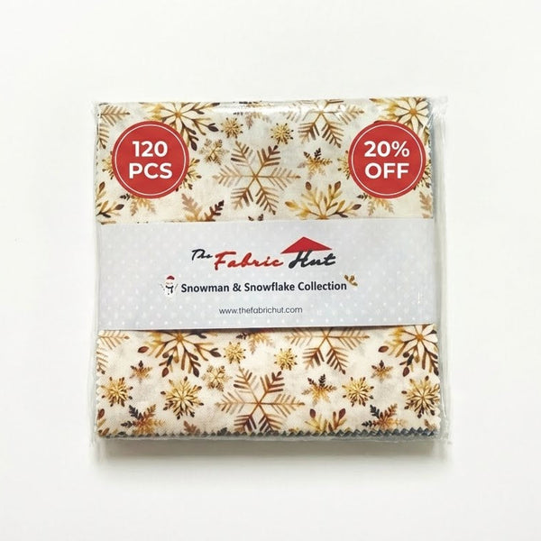 Charm-pack 120pcs - Snowman & Snowflake Collection