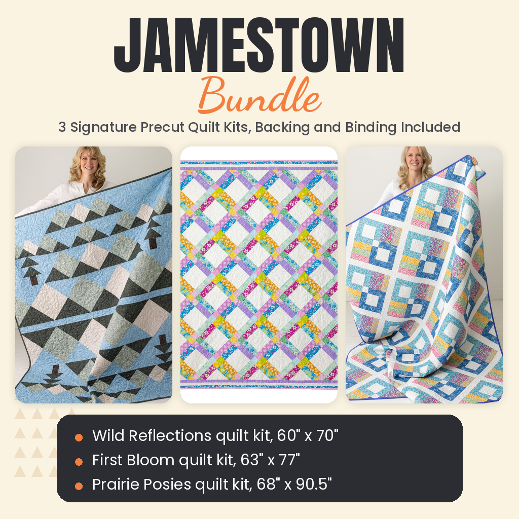 Jamestown Bundle - Wild Reflections, First Bloom and Prairie Posies quilts - photo 1 of 19 - The Fabric Hut