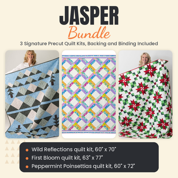 Jasper Bundle - Wild Reflections, First Bloom and Peppermint Poinsettias quilts - photo 1 of 19 - The Fabric Hut