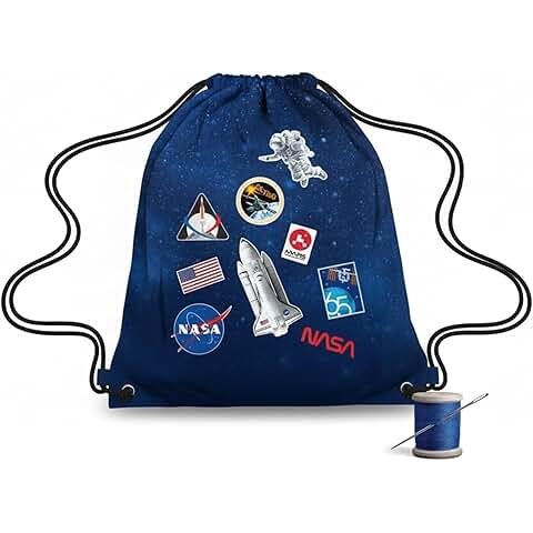 NASA Crew Patch DIY Drawstring Bag Panel Project Kit