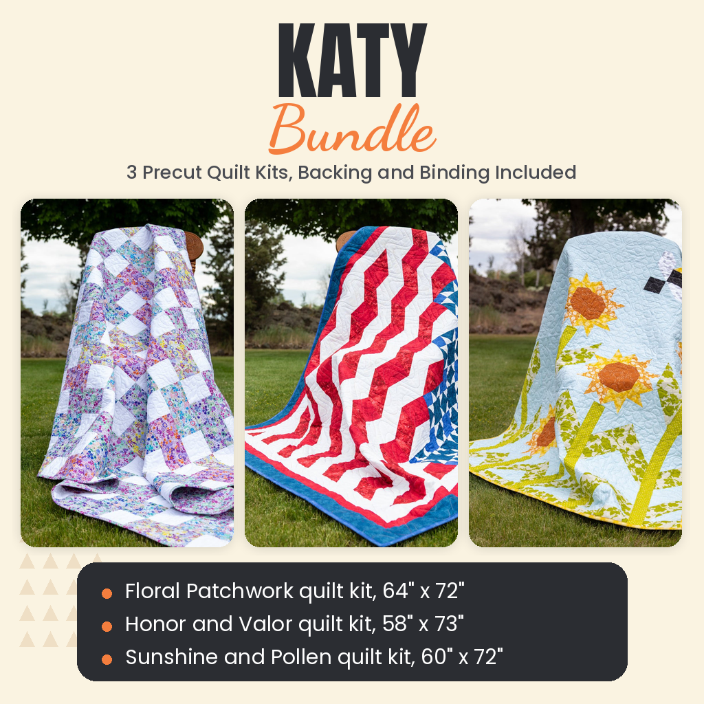 Katy Bundle - Floral Patchwork, Honor and Valor and Sunshine and Pollen quilts - photo 1 of 19 - The Fabric Hut