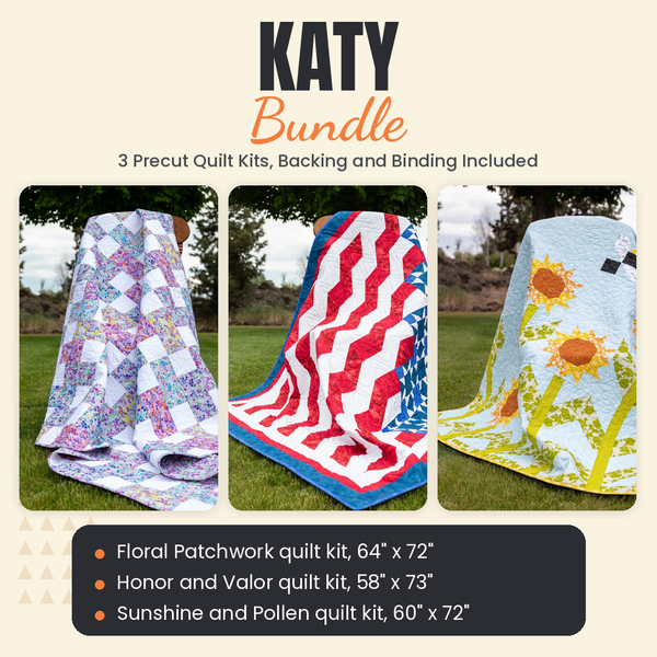 Katy Bundle - Floral Patchwork, Honor and Valor and Sunshine and Pollen quilts - photo 1 of 19 - The Fabric Hut