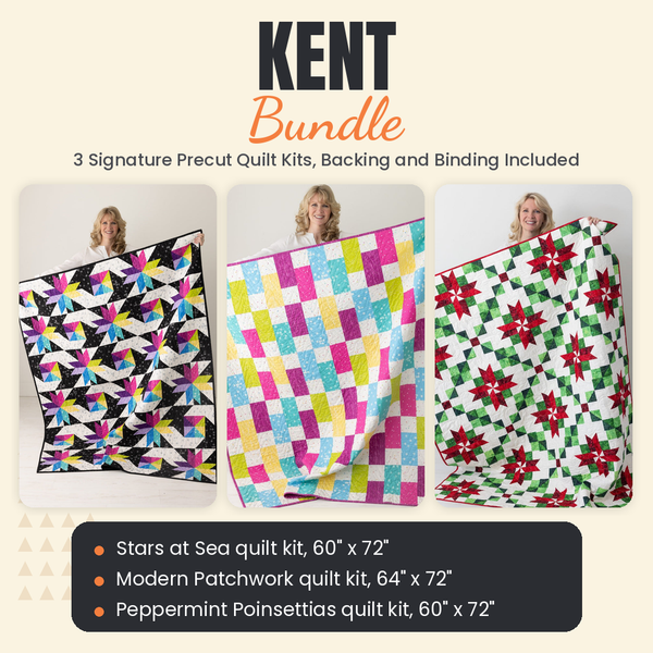 Kent Bundle - Stars at Sea, Modern Patchwork and Peppermint Poinsettias quilts - photo 1 of 19 - The Fabric Hut
