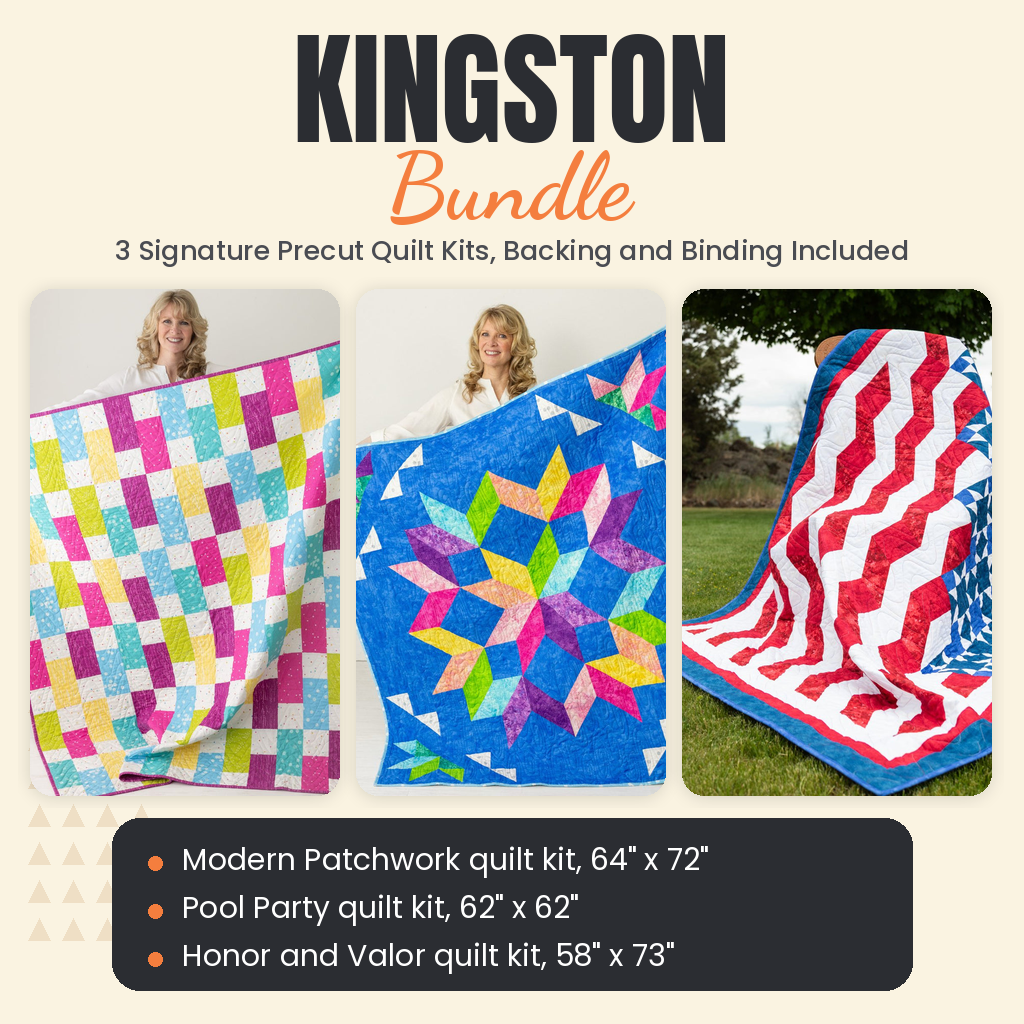 Kingston Bundle - Modern Patchwork, Pool Party and Honor and Valor quilts - photo 1 of 19 - The Fabric Hut