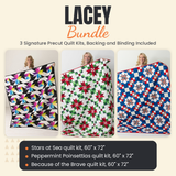 Lacey Bundle - Stars at Sea, Peppermint Poinsettias and Because of the Brave quilts - photo 1 of 19 - The Fabric Hut