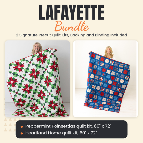 Lafayette Bundle - Peppermint Poinsettias and Heartland Home quilts - photo 1 of 12 - The Fabric Hut