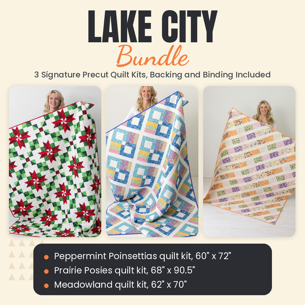 Lake City Bundle - Peppermint Poinsettias, Prairie Posies and Meadowland quilts - photo 1 of 19 - The Fabric Hut