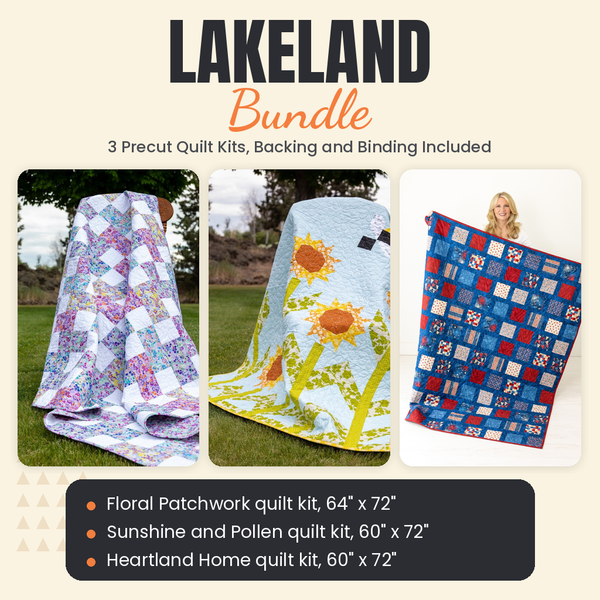 Lakeland Bundle - Floral Patchwork, Sunshine and Pollen and Heartland Home quilts - photo 1 of 18 - The Fabric Hut