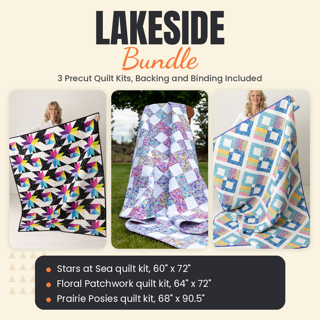 Lakeside Bundle - Stars at Sea, Floral Patchwork and Prairie Posies quilts - photo 1 of 19 - The Fabric Hut