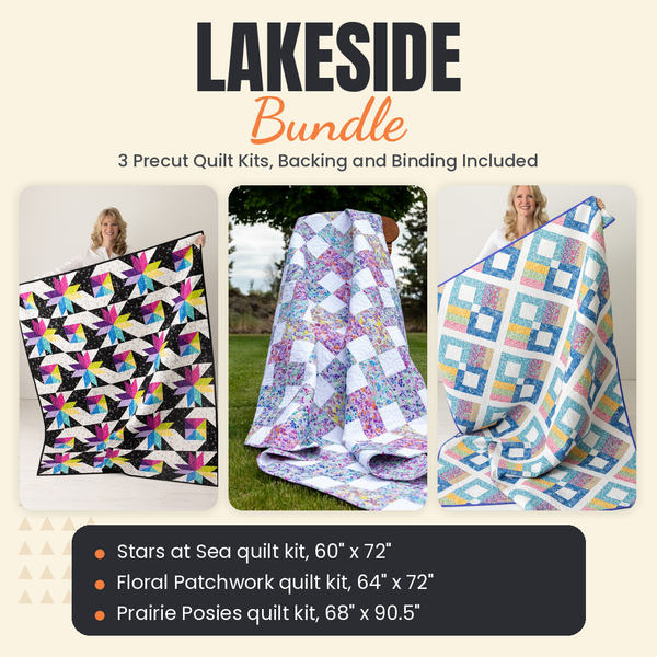 Lakeside Bundle - Stars at Sea, Floral Patchwork and Prairie Posies quilts - photo 1 of 19 - The Fabric Hut