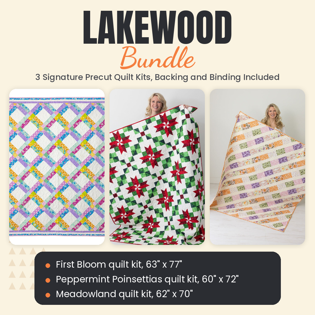 Lakewood Bundle - First Bloom, Peppermint Poinsettias and Meadowland quilts - photo 1 of 19 - The Fabric Hut
