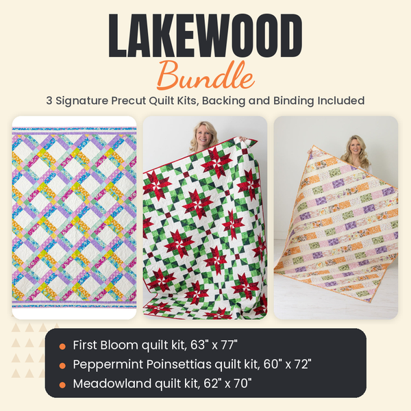 Lakewood Bundle - First Bloom, Peppermint Poinsettias and Meadowland quilts - photo 1 of 19 - The Fabric Hut