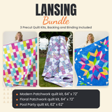 Lansing Bundle - Modern Patchwork, Floral Patchwork and Pool Party quilts - photo 1 of 19 - The Fabric Hut