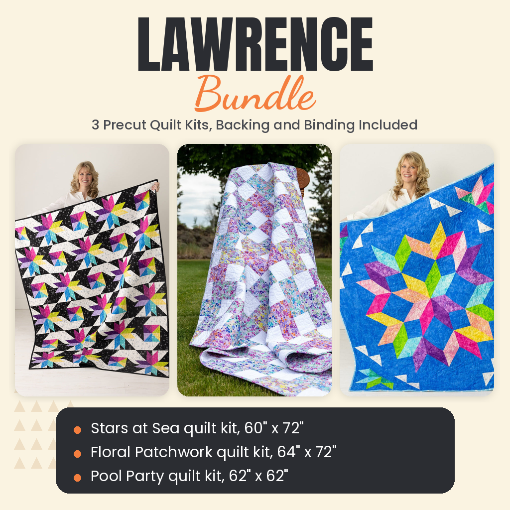 Lawrence Bundle - Stars at Sea, Floral Patchwork and Pool Party quilts - photo 1 of 19 - The Fabric Hut