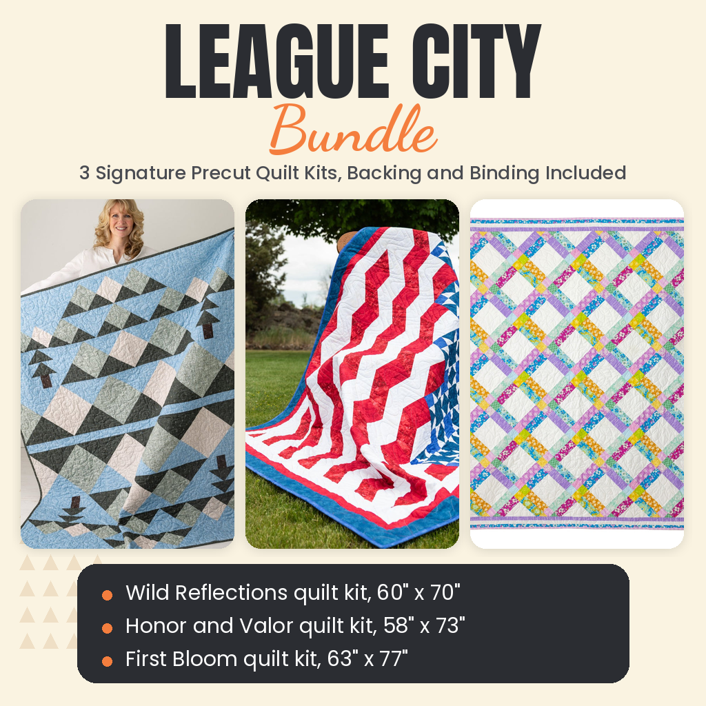 League City Bundle - Wild Reflections, Honor and Valor and First Bloom quilts - photo 1 of 19 - The Fabric Hut