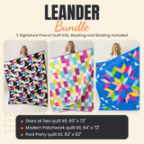 Leander Bundle - Stars at Sea, Modern Patchwork and Pool Party quilts - photo 1 of 19 - The Fabric Hut