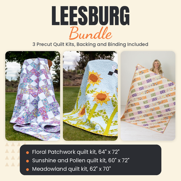 Leesburg Bundle - Floral Patchwork, Sunshine and Pollen and Meadowland quilts - photo 1 of 19 - The Fabric Hut