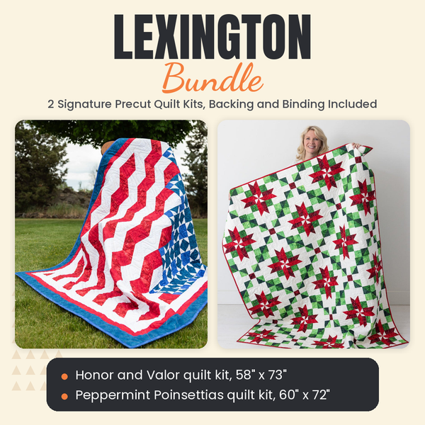 Lexington Bundle - Honor and Valor and Peppermint Poinsettias quilts - photo 1 of 13 - The Fabric Hut