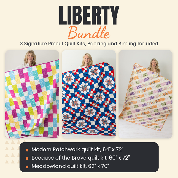Liberty Bundle - Modern Patchwork, Because of the Brave and Meadowland quilts - photo 1 of 19 - The Fabric Hut