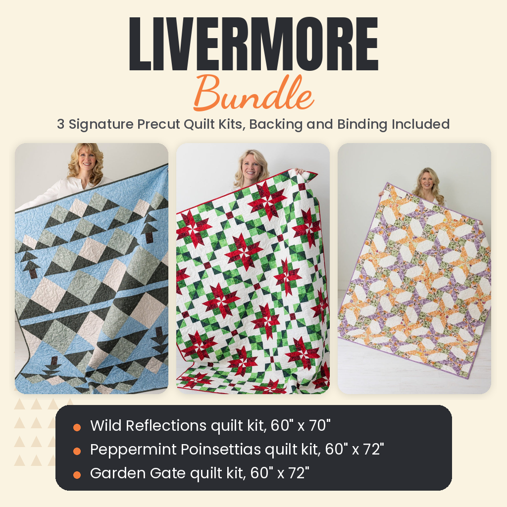 Livermore Bundle - Wild Reflections, Peppermint Poinsettias and Garden Gate quilts - photo 1 of 19 - The Fabric Hut