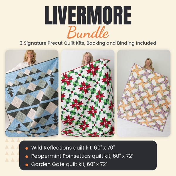 Livermore Bundle - Wild Reflections, Peppermint Poinsettias and Garden Gate quilts - photo 1 of 19 - The Fabric Hut