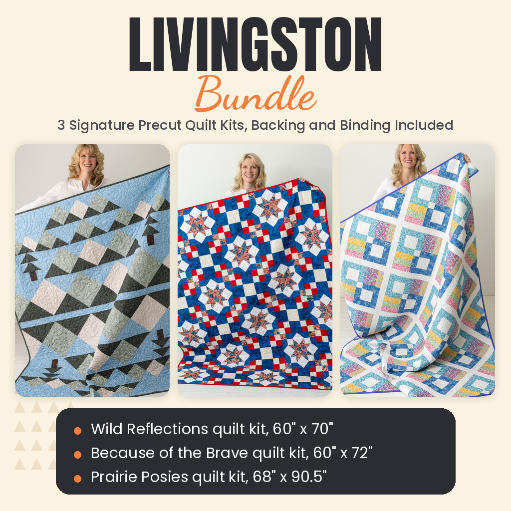 Livingston Bundle - Wild Reflections, Because of the Brave and Prairie Posies quilts - photo 1 of 19 - The Fabric Hut