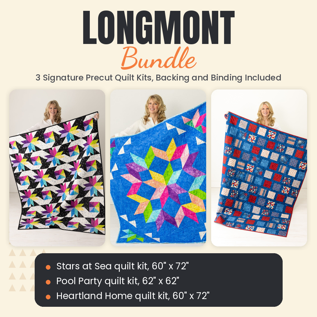 Longmont Bundle - Stars at Sea, Pool Party and Heartland Home quilts - photo 1 of 18 - The Fabric Hut
