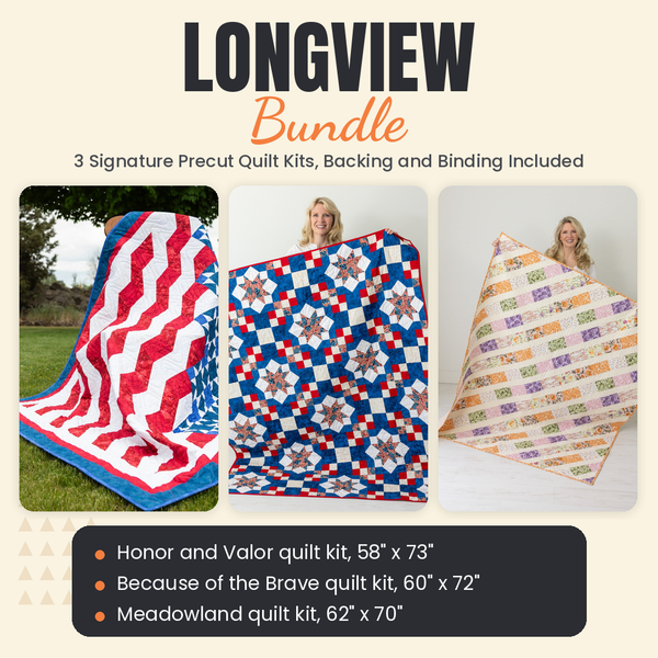 Longview Bundle - Honor and Valor, Because of the Brave and Meadowland quilts - photo 1 of 19 - The Fabric Hut