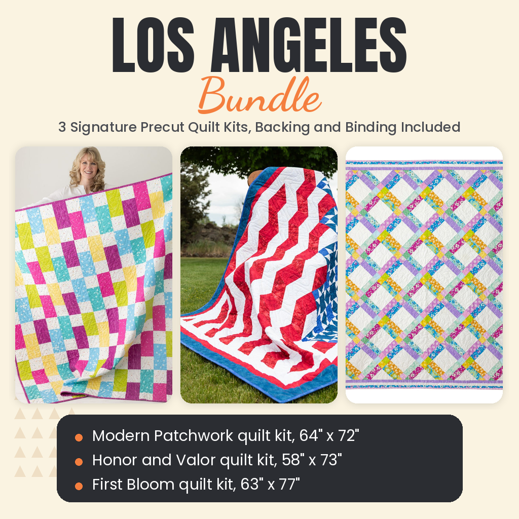 Los Angeles Bundle - Modern Patchwork, Honor and Valor and First Bloom quilts - photo 1 of 19 - The Fabric Hut