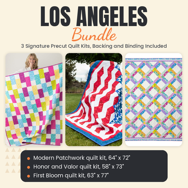 Los Angeles Bundle - Modern Patchwork, Honor and Valor and First Bloom quilts - photo 1 of 19 - The Fabric Hut