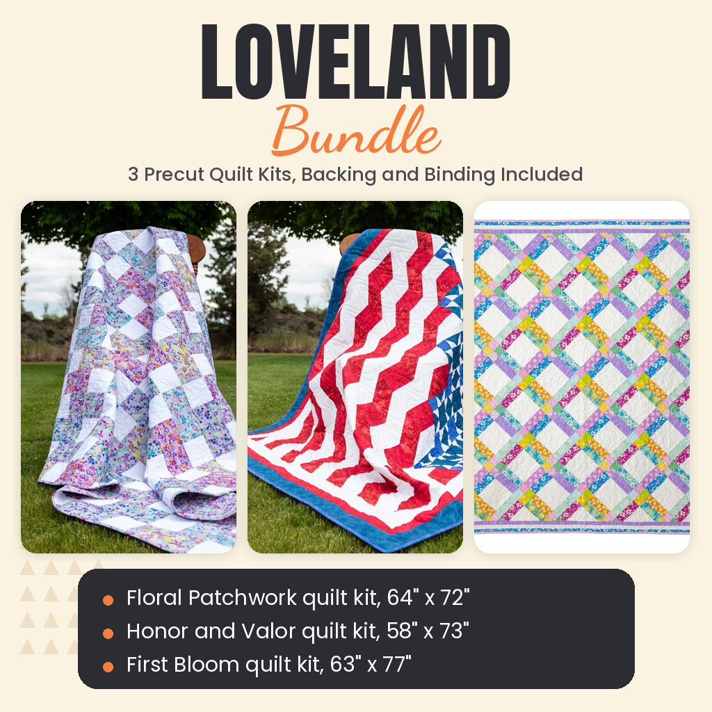 Loveland Bundle - Floral Patchwork, Honor and Valor and First Bloom quilts - photo 1 of 19 - The Fabric Hut