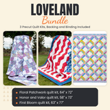 Loveland Bundle - Floral Patchwork, Honor and Valor and First Bloom quilts - photo 1 of 19 - The Fabric Hut