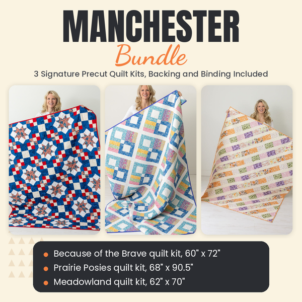 Manchester Bundle - Because of the Brave, Prairie Posies and Meadowland quilts - photo 1 of 19 - The Fabric Hut