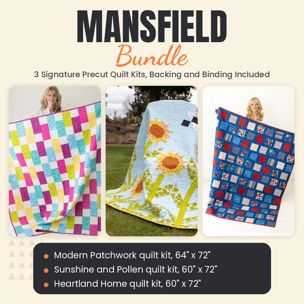 Mansfield Bundle - Modern Patchwork, Sunshine and Pollen and Heartland Home quilts - photo 1 of 18 - The Fabric Hut