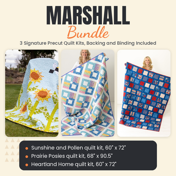Marshall Bundle - Sunshine and Pollen, Prairie Posies and Heartland Home quilts - photo 1 of 18 - The Fabric Hut