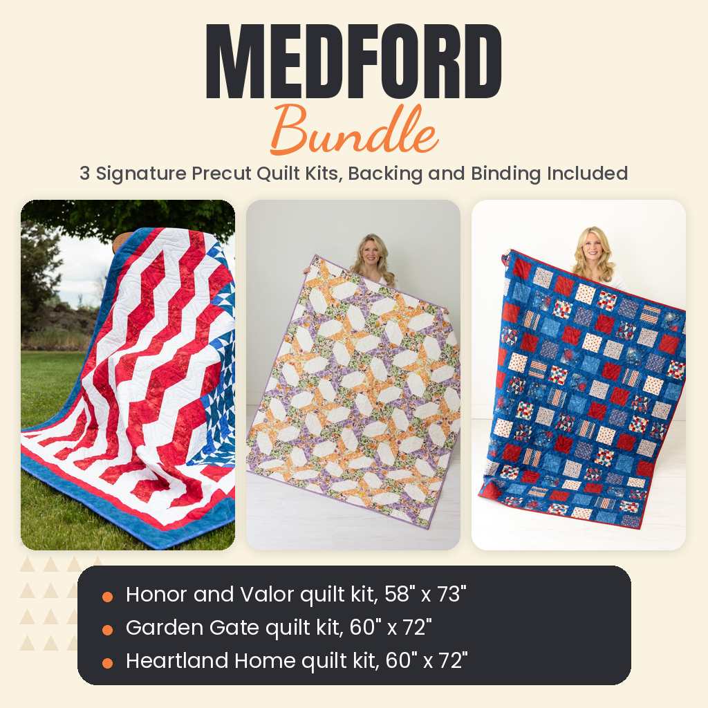 Medford Bundle - Honor and Valor, Garden Gate and Heartland Home quilts - photo 1 of 18 - The Fabric Hut
