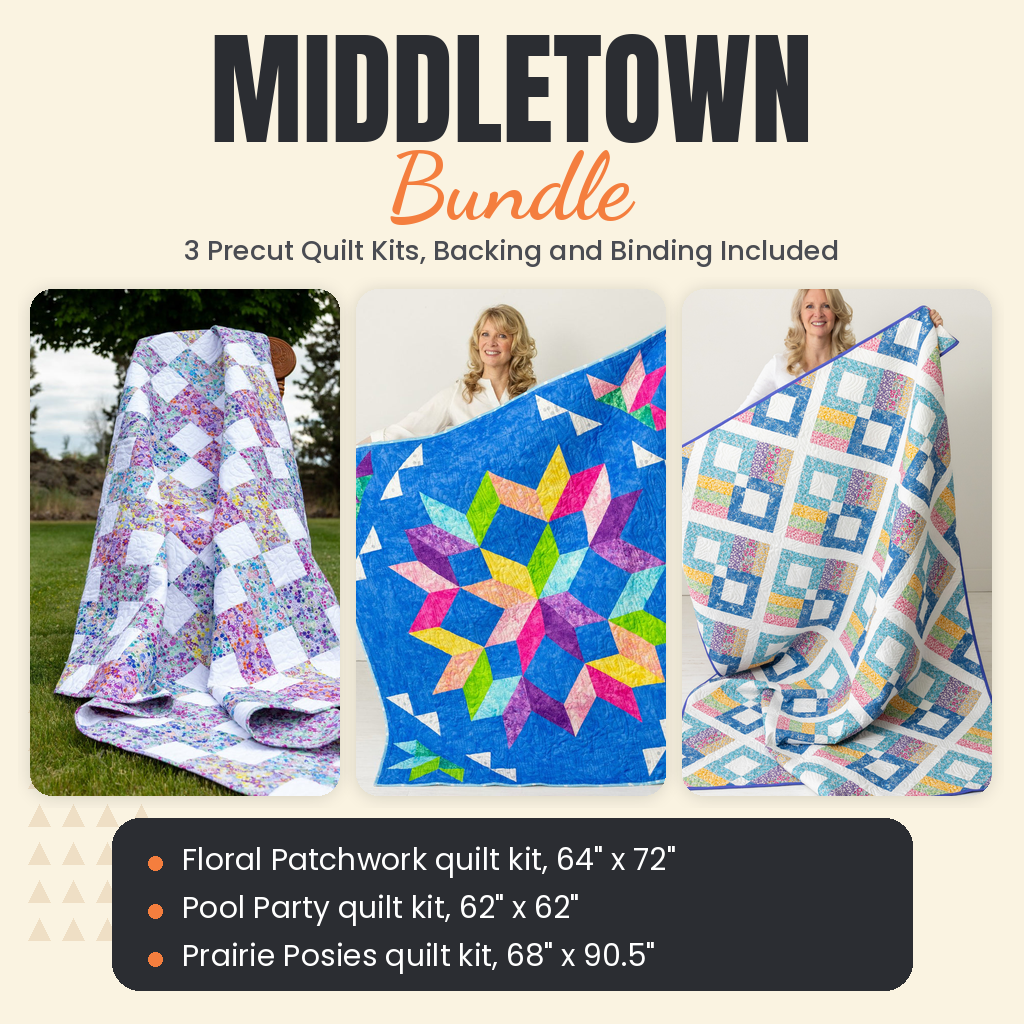 Middletown Bundle - Floral Patchwork, Pool Party and Prairie Posies quilts - photo 1 of 19 - The Fabric Hut