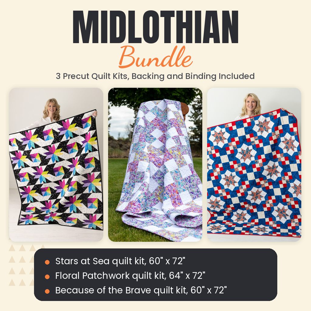 Midlothian Bundle - Stars at Sea, Floral Patchwork and Because of the Brave quilts - photo 1 of 19 - The Fabric Hut